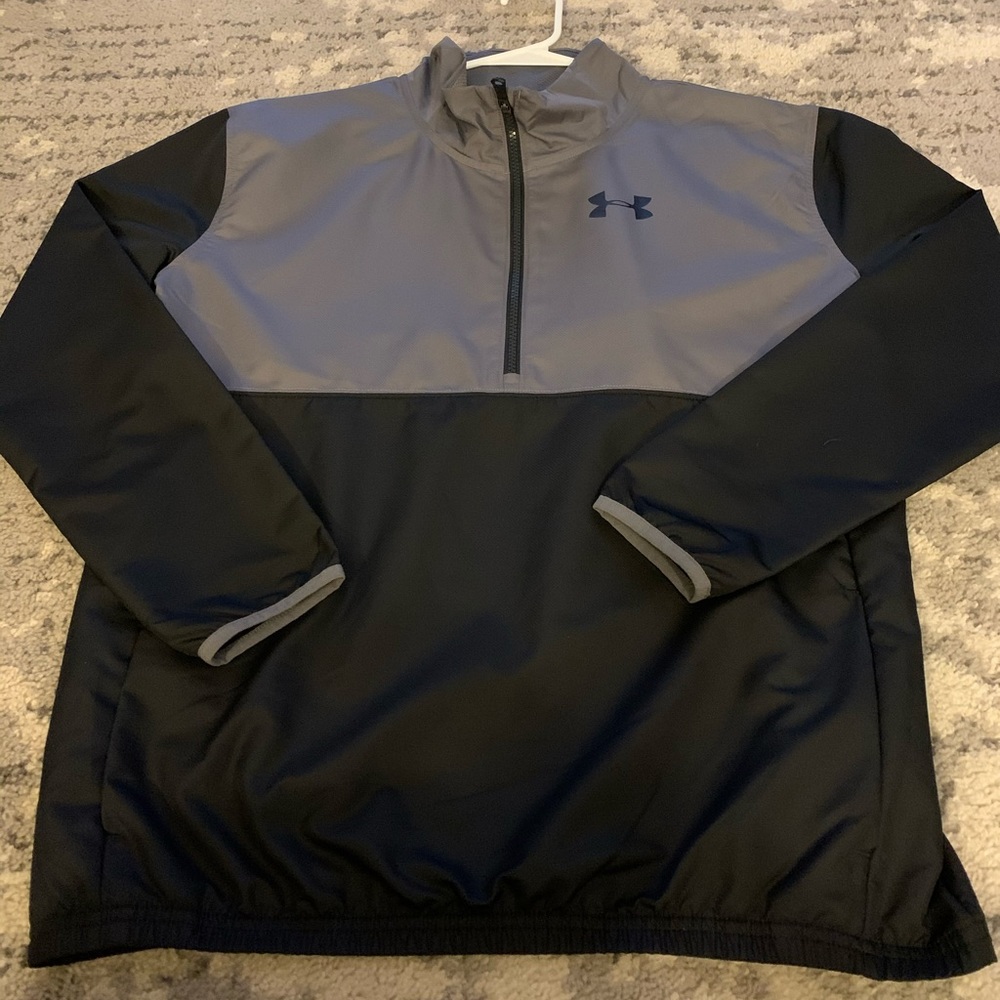 Under Amour Boys Grey and Black Windbreaker